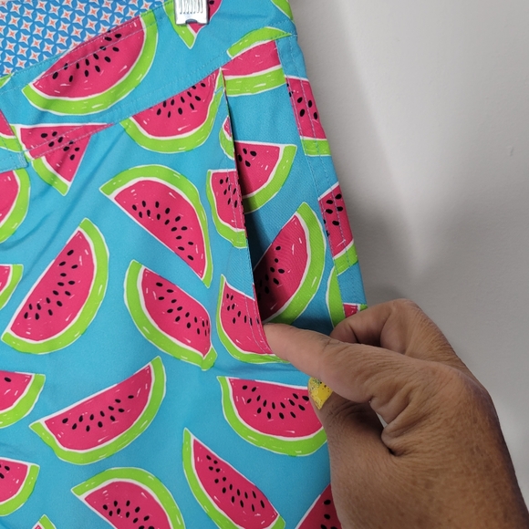 BONOBOS Logo Board Shorts Swimsuit TrunksDrawstring mens 33 Watermelon Pattern - Picture 10 of 13